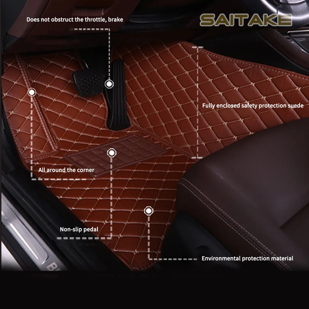 カスタム革の車のフロアマットフォードマスタングGT500シェルビー2005 2006 2007 2008 2009カーペットマット自動車部品 インテリアアクセサリー AliExpress