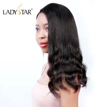 LADYSTAR объемная волна 4*1 u-образные кружевные человеческие волосы парики для женщин с 150 плотностью бразильские волосы remy