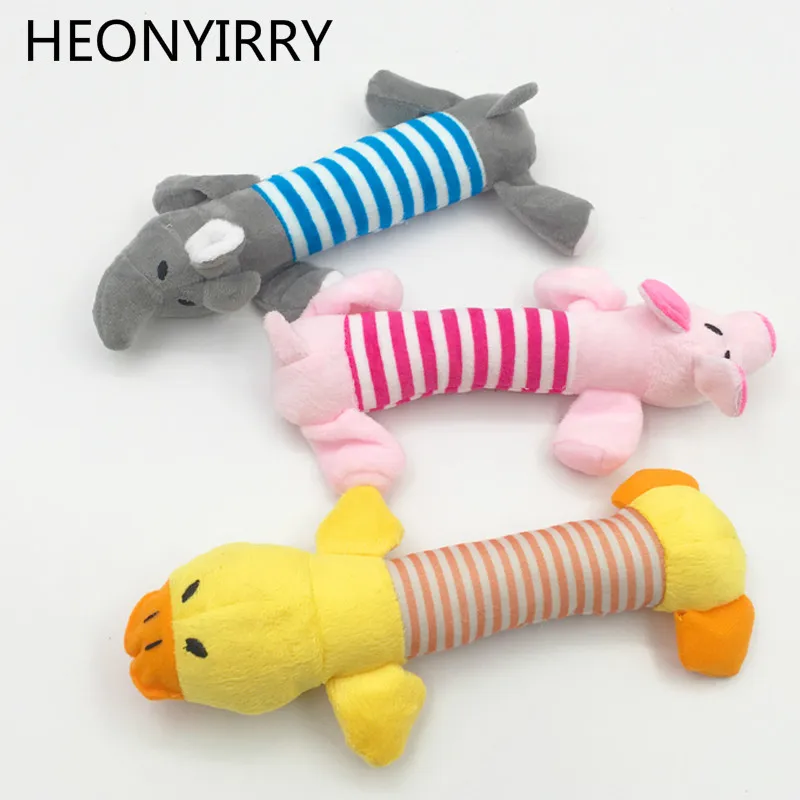 

Cute Pet Dog Cat Plush Squeak Sound Dog Toys Funny Fleece Durability Chew Fit for All Pets Elephant Duck Pig Puppy Toys