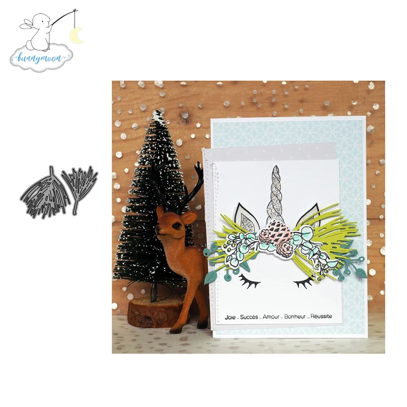 CH pine branches 3D Gift Stitched DIY Scrapbooking Stamps Craft Embossing Die Cut Making Stencil Template | Дом и сад