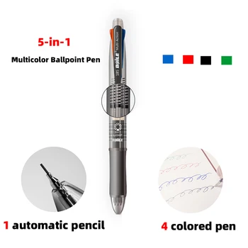 

5 in 1 Multicolour Ballpoint Pen,4 Color Ball Pen With 1 Automatic Pencil,Pen With Eraser,School Office Stationery Suppy