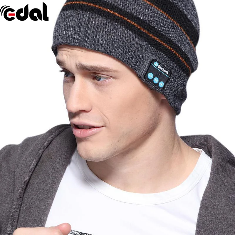 Перезаряжаемое музыкальное бини вязаная шапка Bluetooth беспроводная стерео гарнитура наушник динамик микрофон для спорта