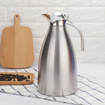 

Stainless Steel Thermal Jug Coffee Carafe Double Wall Vacuum Insulated Pot2000mL