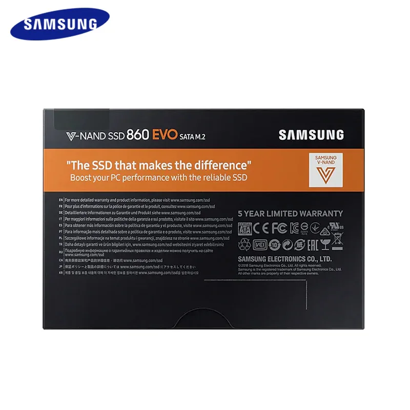 Samsung SSD 860 EVO 1 ТБ 500 Гб 250 M.2 SATA SSD Внутренний твердотельный накопитель, высокая производительность Твердотельный накопитель(SSD жесткий диск для ПК