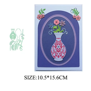 

Craft Metal cutting dies cut die mold Vase and Flowers Scrapbook paper craft knife mould blade punch stencils dies 2019 NEW