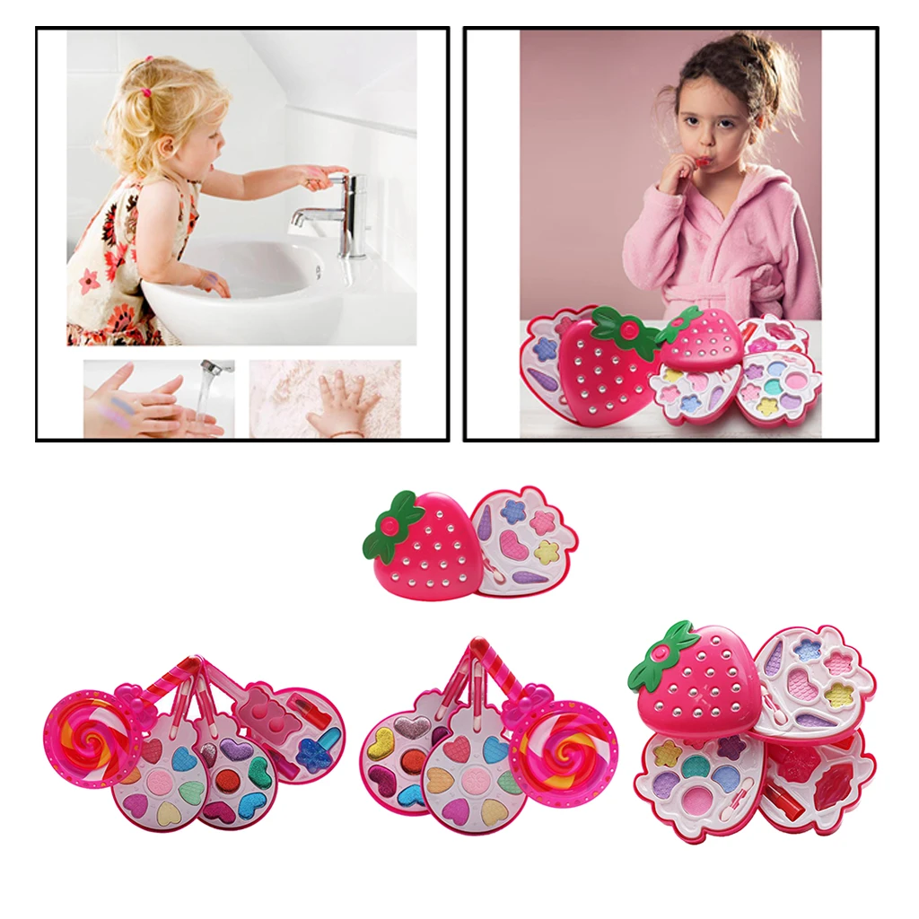 New Makeup Toys Baby Girls Pretend Play Safe Kids Girls Makeup Kit Toy Cosmetics Play Sets Best Gifts for Children