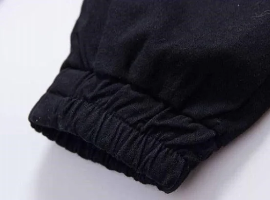 Брюки для мальчиков однотонные Хлопковые Штаны маленьких Размеры 100 2020 черные