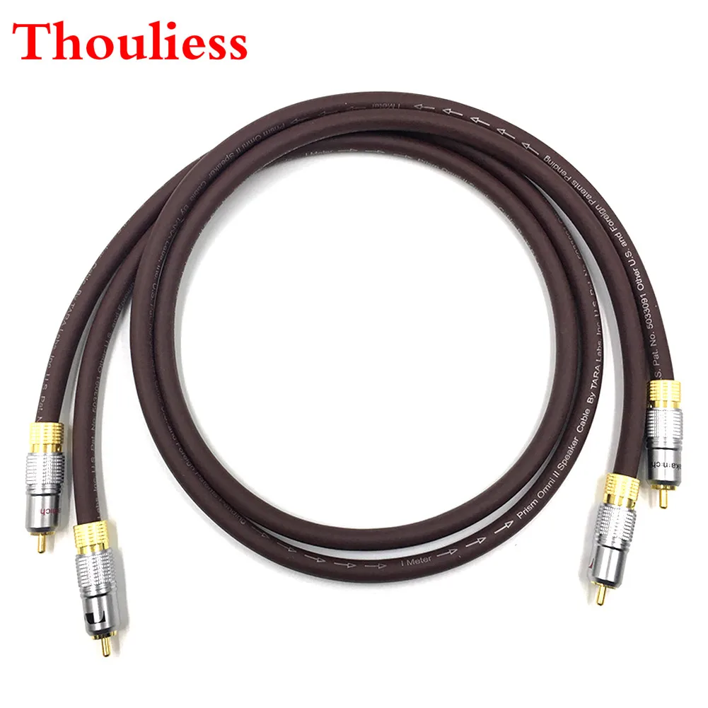 Штекерный кабель 2RCA Thouliess HIFI Type-3 для подключения аудио кабеля Позолоченный
