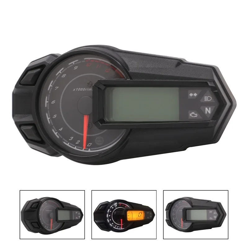 

2018 New Style LED Backlight Motorcycle Revolving Speed Instrument Odometer Universal Speedometer Sensor 12000RPH