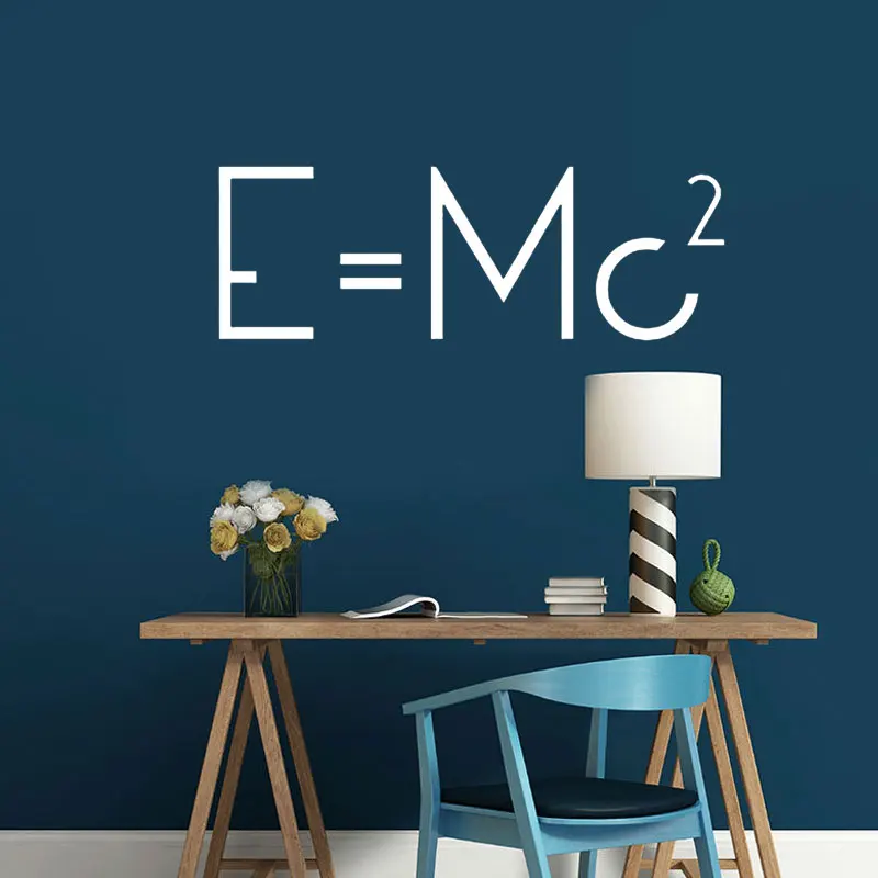 E = mc2 научная Наклейка на стену в науке мы доверяем виниловая наклейка