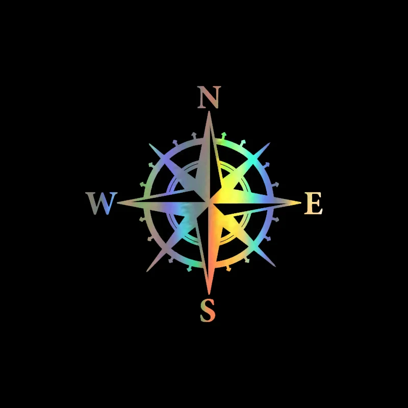 12 7*12 7 см Автомобильная наклейка с компасом NSWE Виниловая и Предупреждение ющий