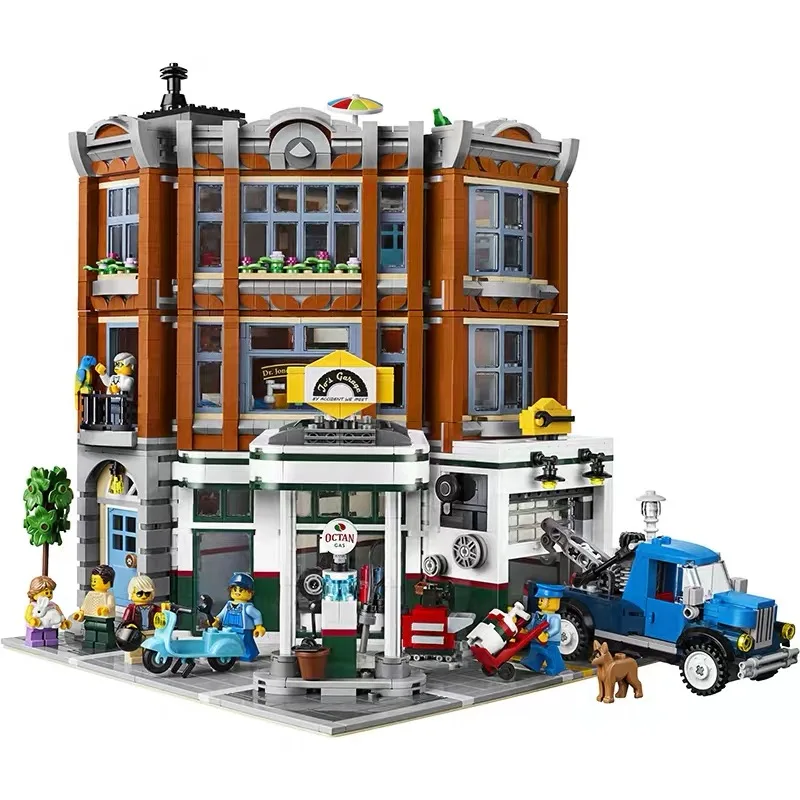 

2569pcs Corner Garage City Street View Creator Series Building Blocks Compatible Legoinglys City Street 10264 Christmas Gift