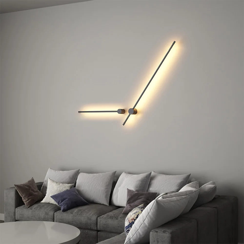 Simple LED Wall Lamp bar Modern Home Indoor Decoration Lighting Sconce PVC Lamp For Bath Corridor Bedroom Creative Wall Lighting