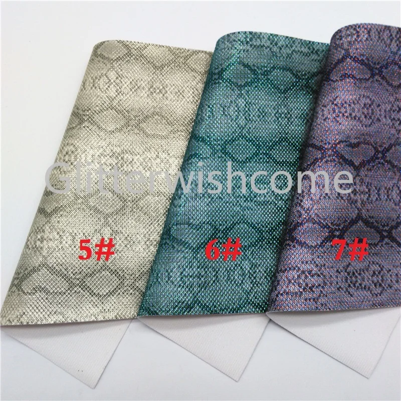 Glitterwishcome 21X29 см A4 Размер змеиный принт сетка блестящая ткань, блестки листы для бантов, GM658A