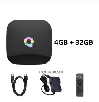 

Q+ TV BOXS TV Inteligente Android 9.0 4GB RAM 32GB/64GB ROM Quad Core TV Box adopted ddr Memory