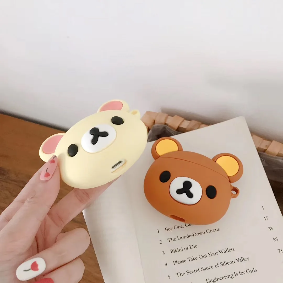 Силиконовый чехол для Airpods Air Pods Rilakkuma защитный защита от потери