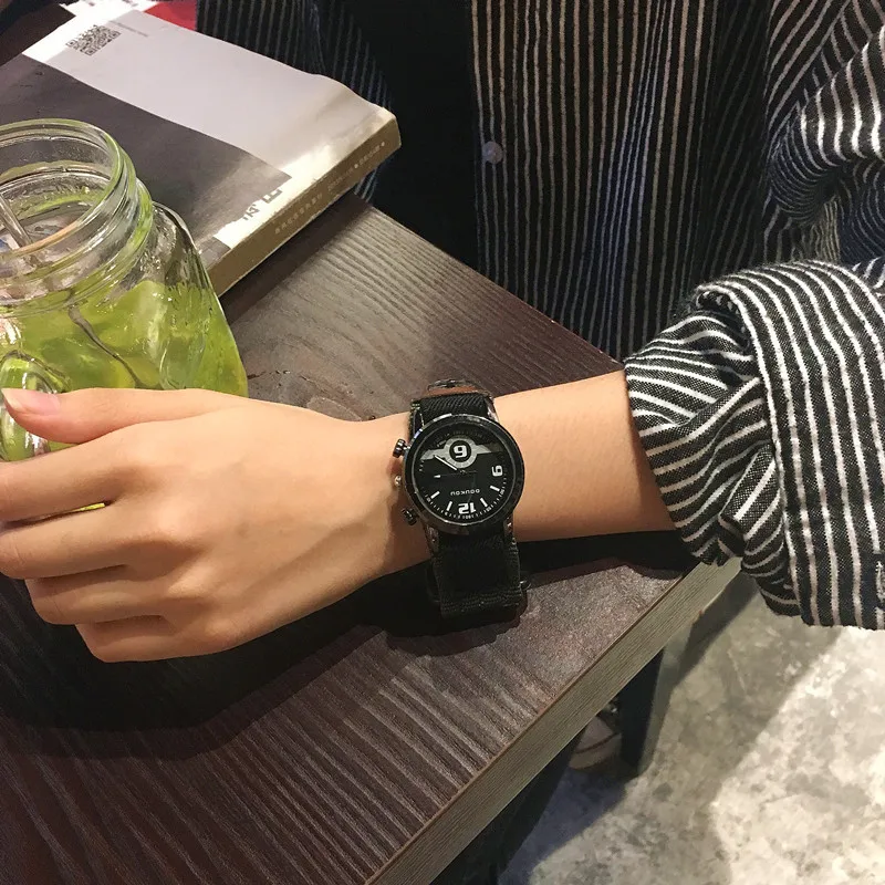 Лидирующий бренд знаменитые мужские военные часы модные уличные компасы Водонепроницаемый светодиодный кварцевые спортивные часы мужские relogios masculino - Цвет: full black