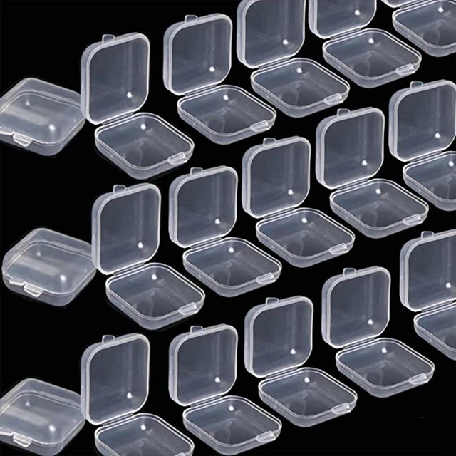 1-15Pcs Mini Plastic Storage Containers Box Portable Square Transparent Box  Jewelry Storage Case Finishing Container Organizer - AliExpress