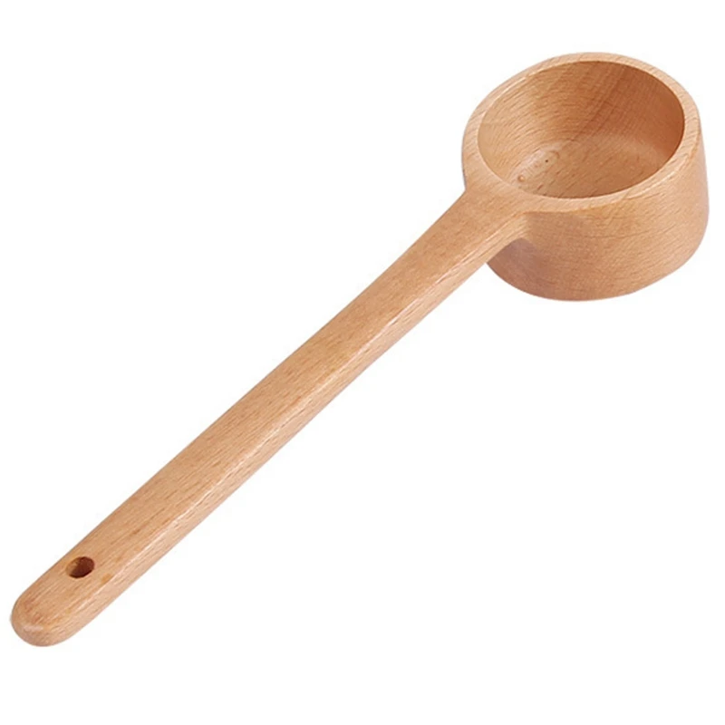 

Long Handle Natural Wooden Spoon Wood Tableware Kitchen Soup Spoon Ladle Scoop For Home Restaurant Middle