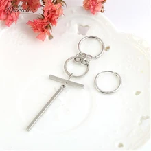 Hfarich корейские серьги Длинные V DNA серьги-гвоздики для женщин и мужчин Kpop панк серьги