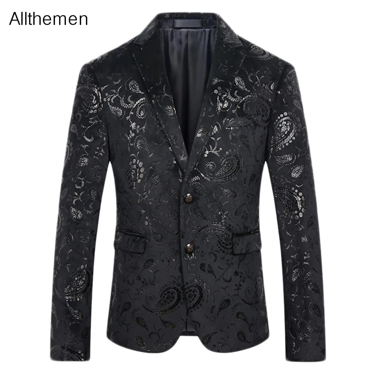 

Allthemen Mens Blazer Men Slim Fit Blazer Masculino Men Black Stylish Party Stage Prom Jacket Blazer Suit Mens Coat Costume