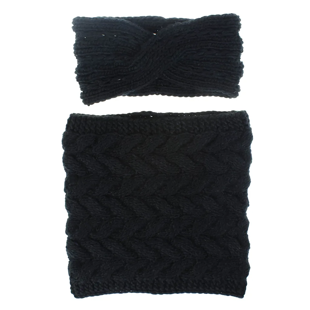 Headband Women's Hair Accesories Fashion Autumn And Winter Pure Color Wool Knitted Hair Band Sports Headband Hair Ornaments Girl