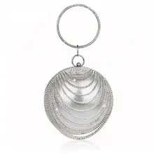 Вечерняя сумочка круглой формы, женская сумочка-клатч на ремешке, сумка-тоут, свадебная сумочка, сумочка,, новинка