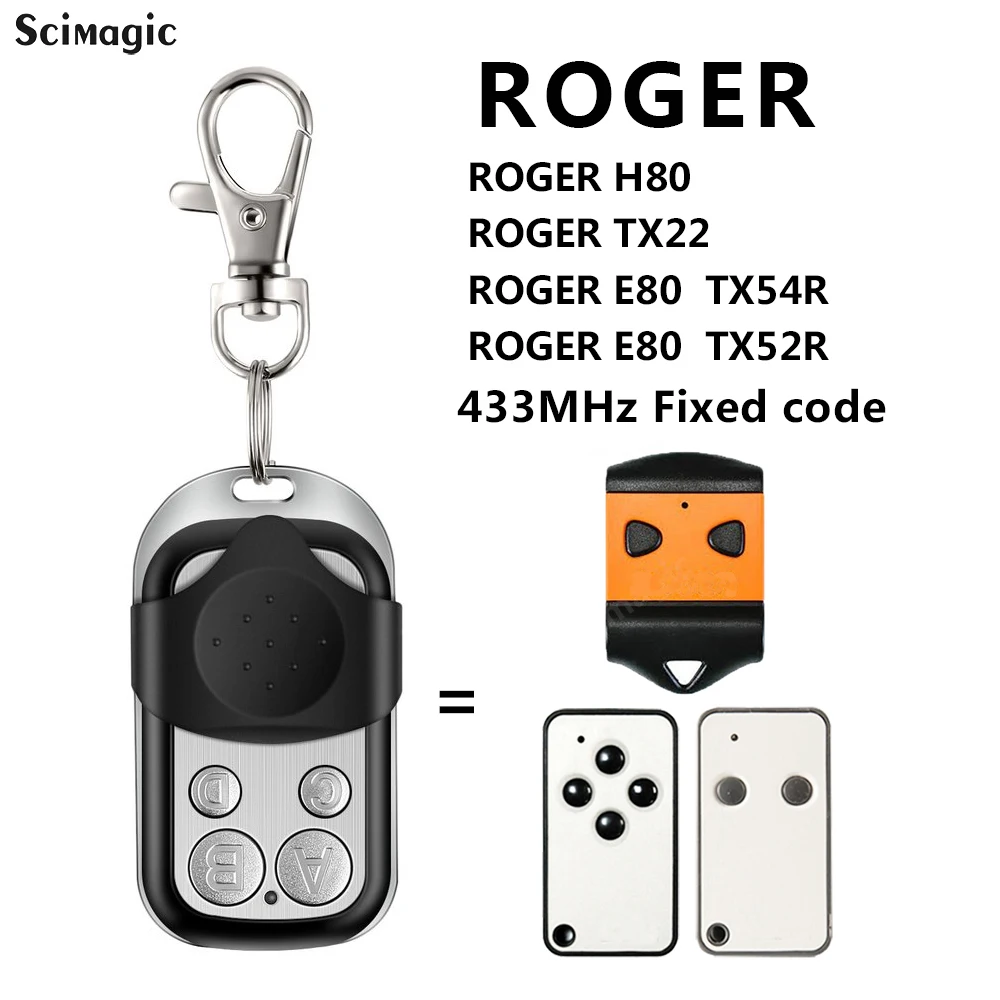 Roger H80/TX22 Gate & Garage Door Remote Fob Transmitter 