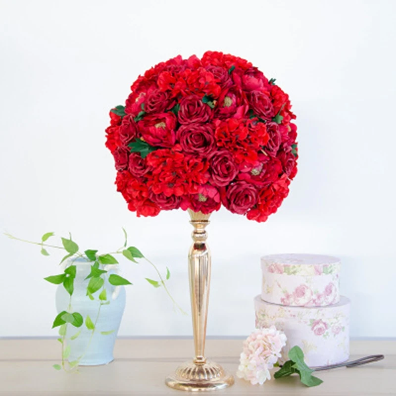 35 см роза для рукоделия шары из искусственных цветов центральный Декор Свадебный букет Цветочная композиция фон вечерние домашний стол цветок