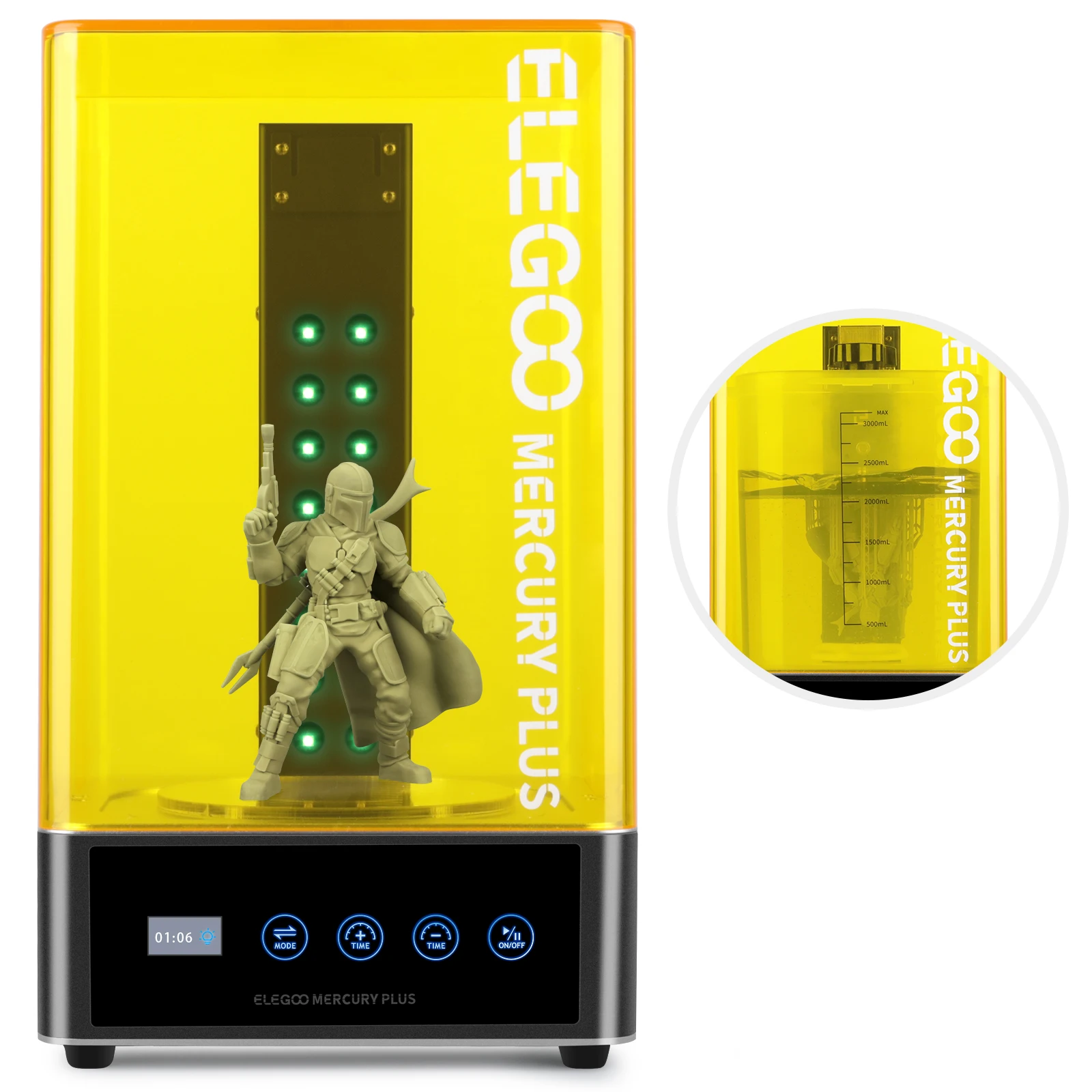 ELEGOO мойка для 3D принтера и фото моделей отверждения 2-в-1 отверждение с