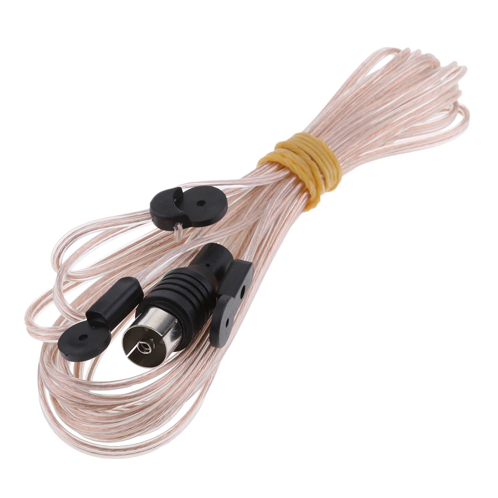 Indoor FM Dipole T Shape Antenna,Copper Aerial-HD Radio Female Pal Connector, 75 Ohm For Sony Chaine Stereo Receiver