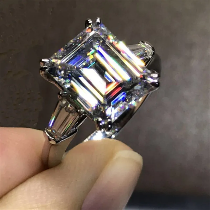 Изумрудное ограненное 4ct лабораторное кольцо с бриллиантом 100% оригинальное