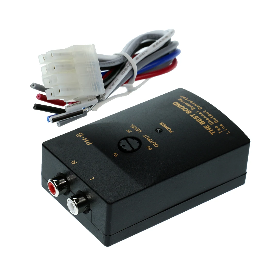 Car Audio RCA Speaker High To Low Level Output Converter W/ Adapter Wire Perfect Sound Quality