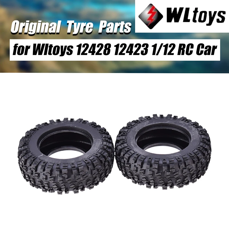 Original Rubber Wheels Tires for Wltoys 12423 12428 1/12 RC Car Right Wheel Tyre