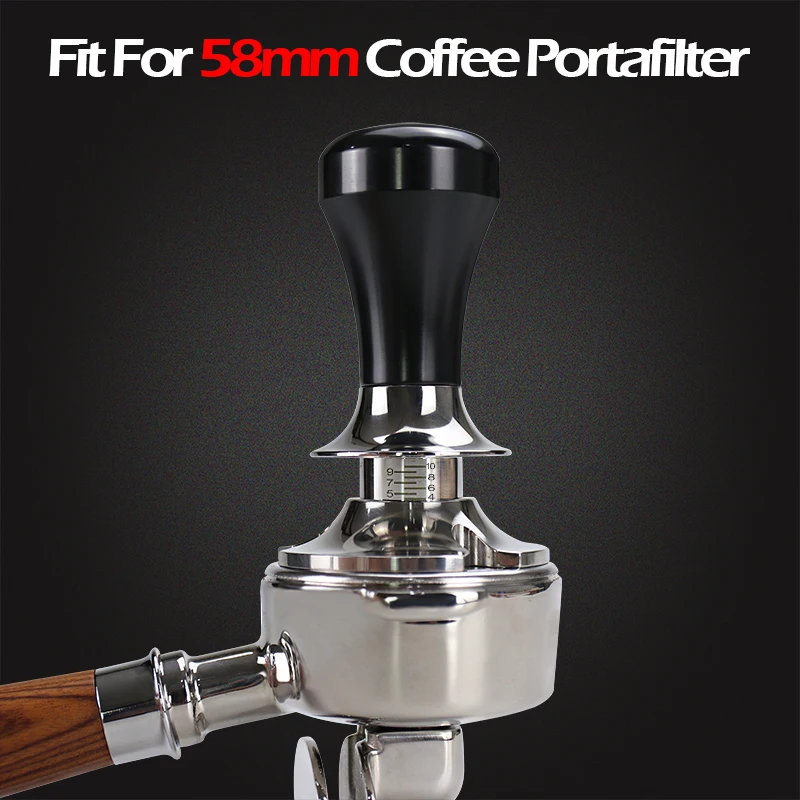 Pressino Per Caffè Espresso Da 58 Mm - In Acciaio Inox, Base Piatta E Calibrata - Per Baristi E Appassionati
