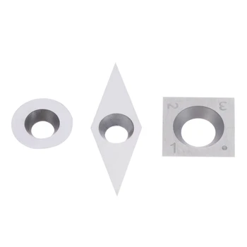 

3Pcs Tungsten Carbide Inserts Cutter Set for Wood Turning Working Lathe Tool
