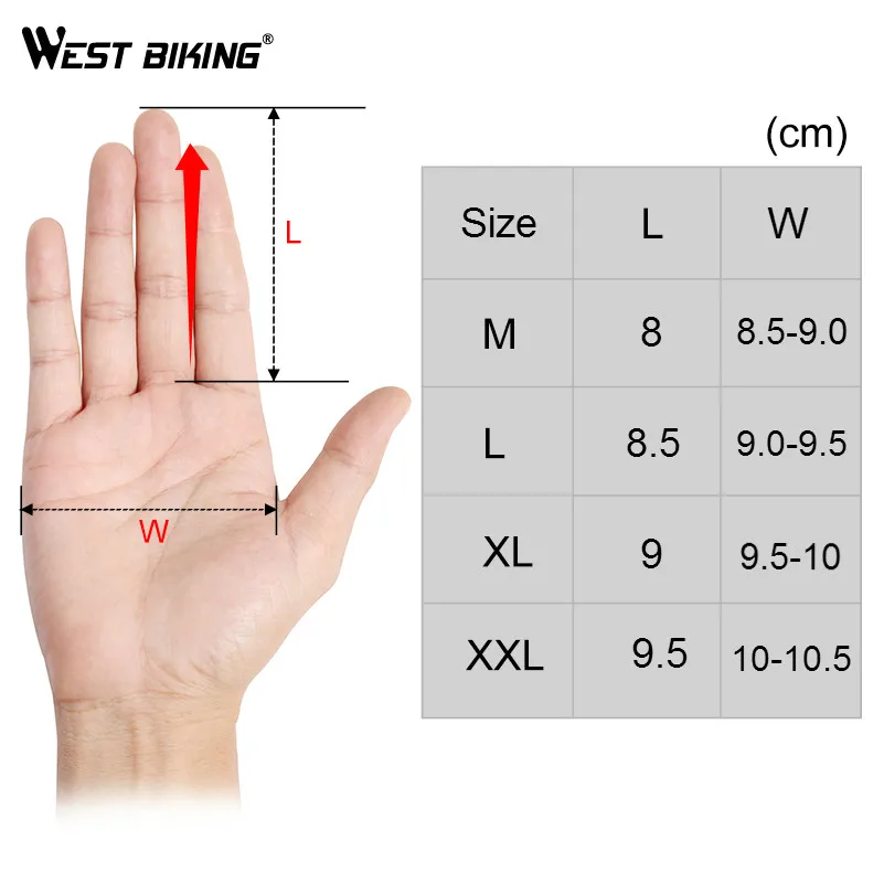 WEST BIKING, зимние перчатки для велоспорта с сенсорным экраном, перчатки для горного велосипеда, теплые термальные перчатки для катания на лыжах, рыбалки, спорта для мужчин и женщин, перчатки для езды на мотоцикле и велосипеде