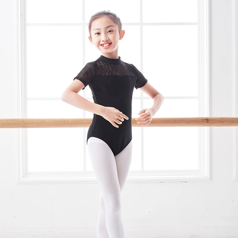 Girls Lace Ballet Leotards Stand Collar Hollow Back Gymnastics Leotard Cotton Ballet Bodysuit Kids Dance Leotards For Girls – Buy The Best Products In The Ayzeze Online Store - Foto 9