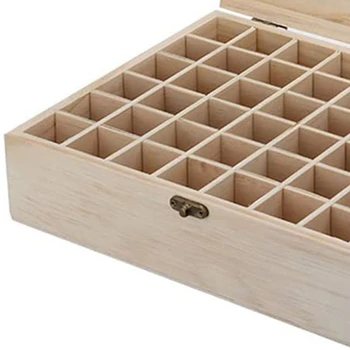 

48 Grid Wooden Essential Oil Box Essential Oil Storage Box Solid Gift Box 67JB