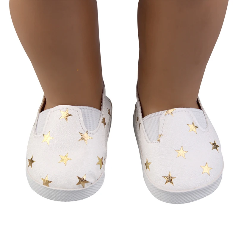 Canvas Cloth 7cm Shoes For 18 Inch American And 43cm New Born Baby Doll Shoes Clothes Accessories For Our generation Girl Dolls