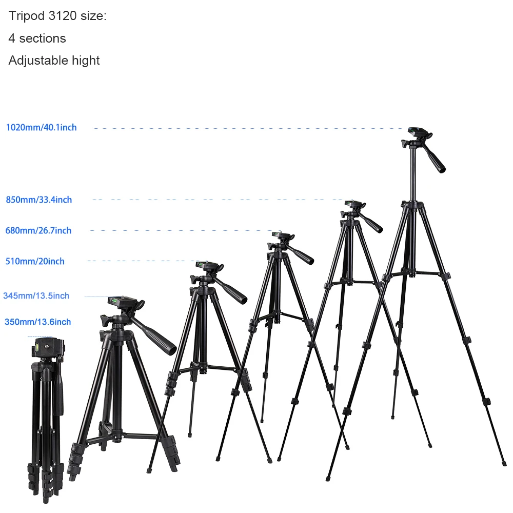 Portable Professional Aluminium Phone Tripod&Remote Shutter&Tripod Phone Holder For Smartphone Iphone7 x XiaomiNote 7 HuaweiP20