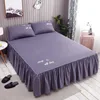 WOSTAR Nordic solid bed sheet cover bedspread summer soft comfort bedding set luxury home textiles single double queen king size 5