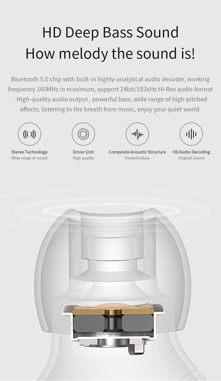 Interpad TWS 200 Bluetooth наушники раздельное использование беспроводные наушники супер бас наушники для смартфонов Android Xiaomi ios