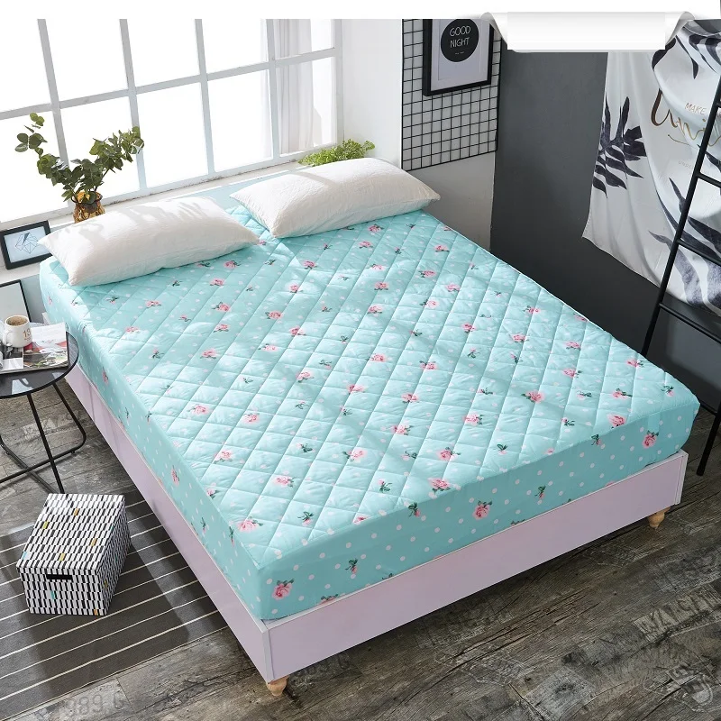 Colchas de cama стеганый наматрасник с принтом, покрывало для кровати с защитой 1,8 м/1,5 м, противоскользящий чехол для кровати, не скатывается, не выцветает - Цвет: Matress Cover-09