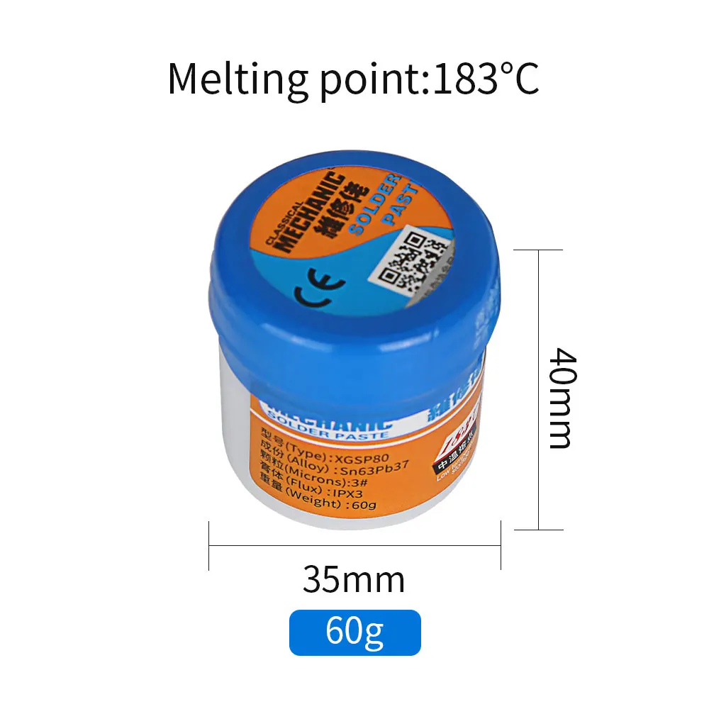 fibre metal welding hood Solder Paste Flux Tin Paste Melting Point 138°C and 183°C Tin Sn63/Pb67 for Soldering Iron Circuit Board Repair BGA SMT Rework plastic welding rod Welding & Soldering Supplies