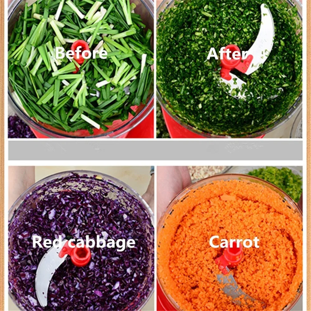 

Multi-function home Cooking Device Shredder Dumpling Stuffing Mixer Manual Meat Grinder Egg White Separator 2L