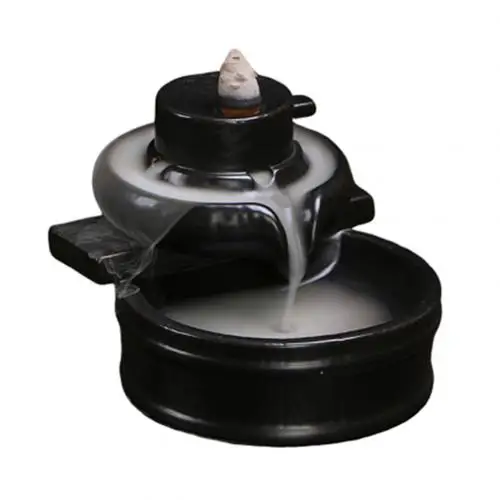 B None Incense Cone Креативная керамическая подставка для благовоний, портативная курильница с обратным потоком, ароматическая горелка - Цвет: B None Incense Cone