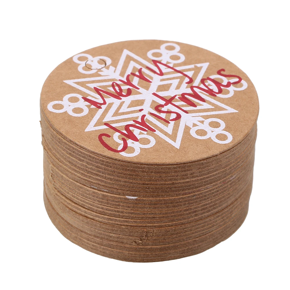 50Pcs Paper Christmas Wedding Party Hanging Label Tags Greeting Cards Home