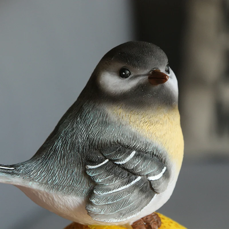 Decorative Cute Bird on Fruit Apple,Pear Shaped Hand-Painted Resin Bedroom Table Countertop Clock