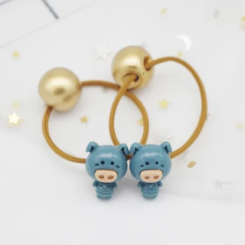 

Baby Girls Cute Headband Hair Tie Bands Ropes Ponytail Holder Hair Clip Barrette Cartoon Pig Elastic Hair Accessories